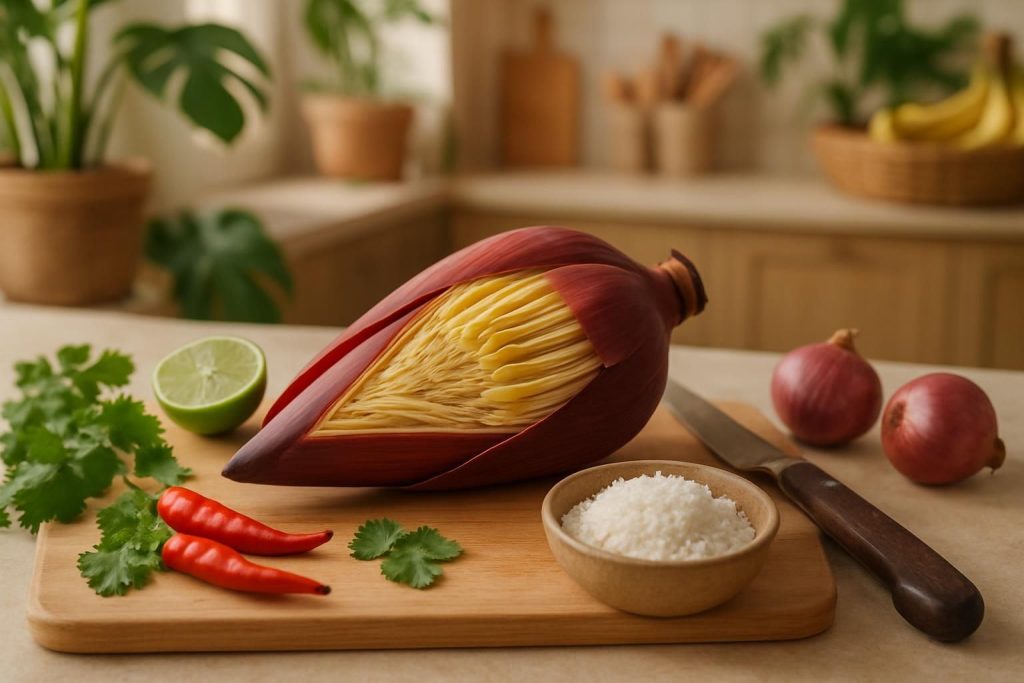 Découvrez comment cuisiner la fleur de bananier avec des recettes végétales et tropicales savoureuses, faciles à réaliser et pleines de fraîcheur.