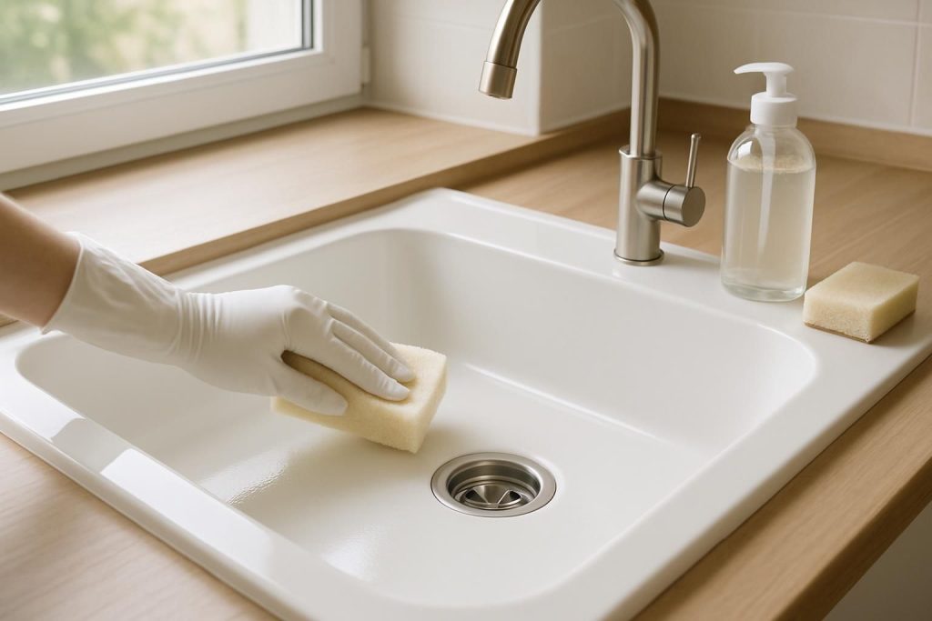 Découvrez nos conseils pratiques pour nettoyer un évier en résine efficacement sans l'endommager, en utilisant des méthodes douces et des produits adaptés.