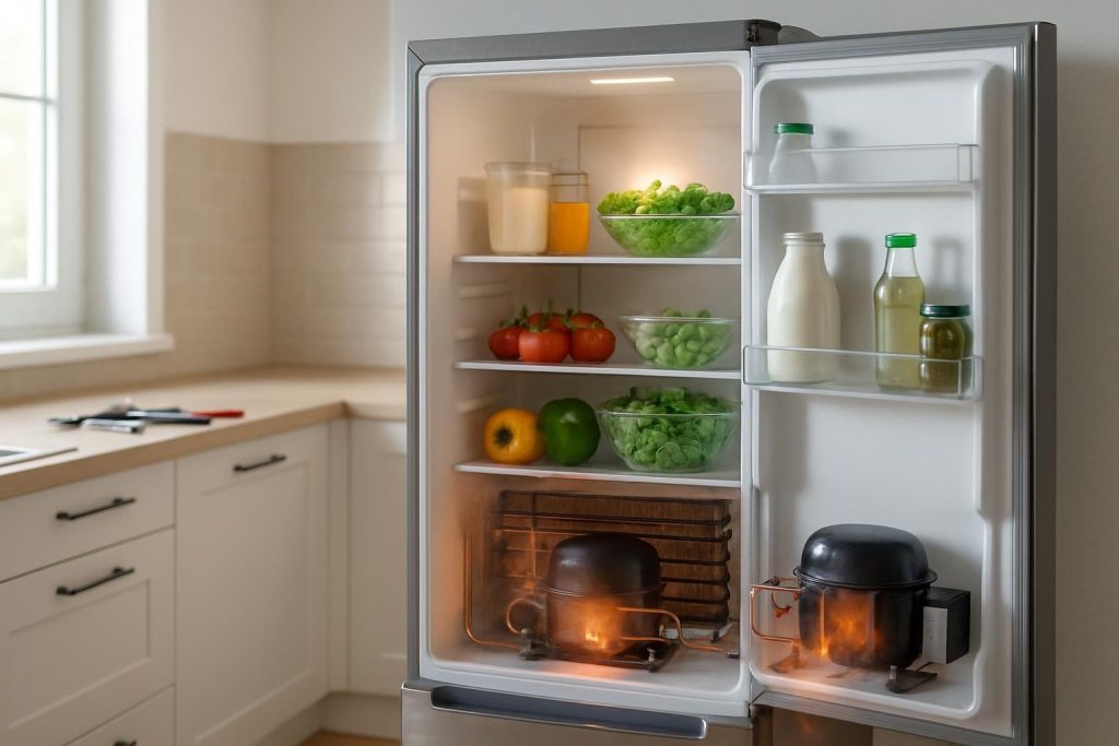 Découvrez pourquoi votre frigo ne refroidit plus malgré un moteur en marche, les causes possibles et les solutions pour réparer votre appareil rapidement.