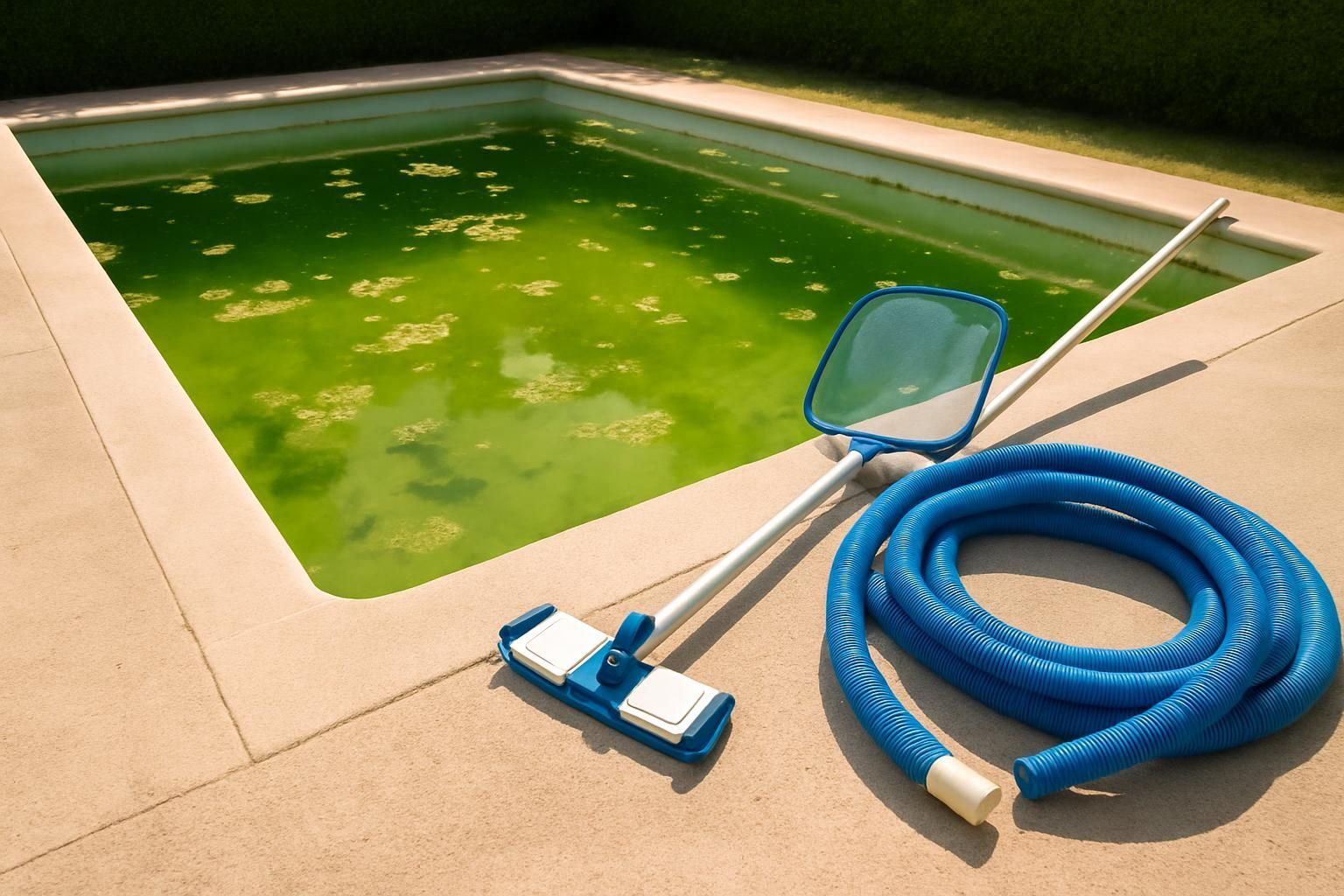 Découvrez comment utiliser le bicarbonate de soude pour éliminer efficacement l'eau verte de votre piscine et retrouver une eau claire et saine.